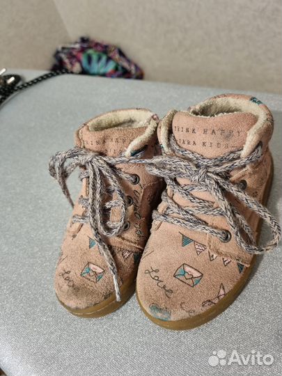 Ботинки zara 24 весна с рисунком