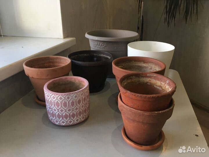 Керамические горшки для цветов бу