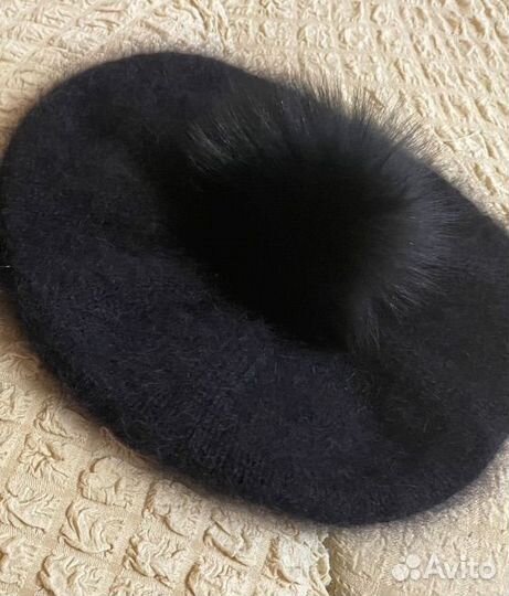 Берет женский ангора 80 Италия