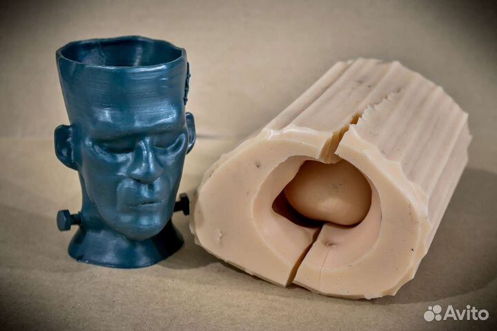 Силиконовая форма молд кашпо монстр франкенштейна