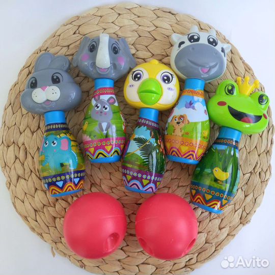 Детский боулинг зверушки