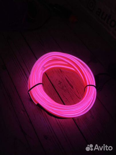 Неоновая нить для подсветки салона авто