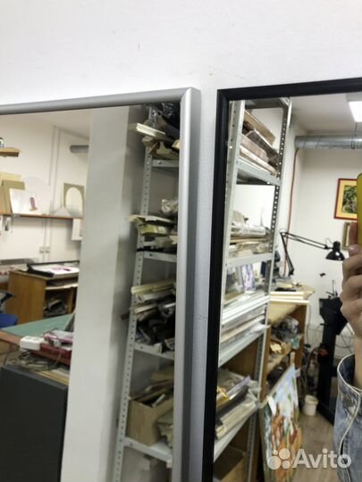 Зеркало в алюминиевой раме 160*55см