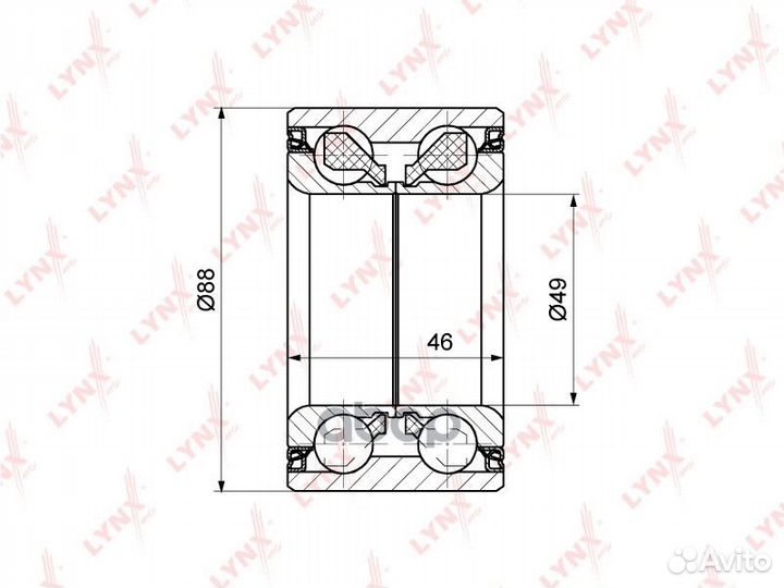 Комплект подшипника ступицы колеса перед Me