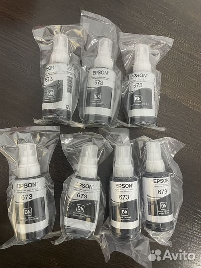 Оригинальные чёрные чернила Epson 673