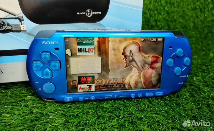 Sony PSP 3008 Blue 32GB + Игры + Комплект