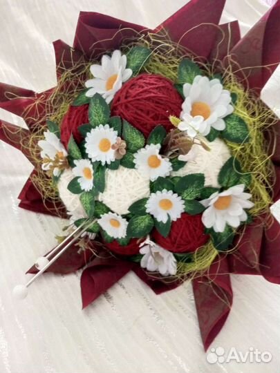 Букет из пряжи