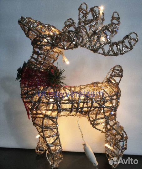 Олень новогодний светогирлянда ассорти