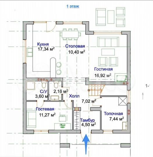 Дом 180 м² на участке 11 сот.