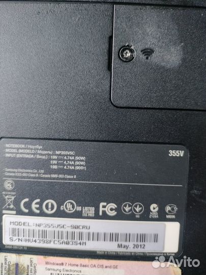 Ноутбук samsung np355v5c