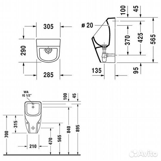 Писсуар No.1 без 