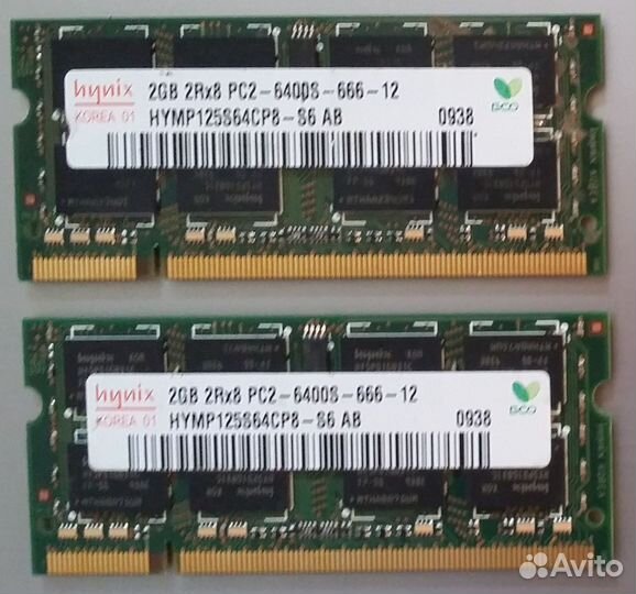 Sodimm DDR2 Hynix 2 x 2Gb PC-6400S 800Mhz