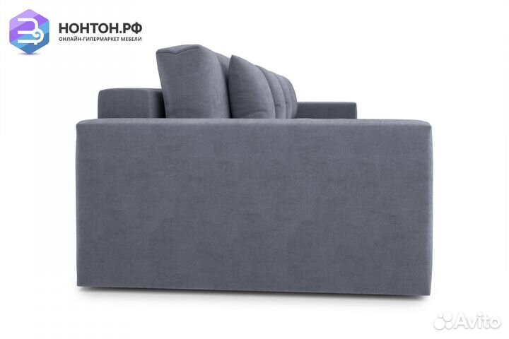 Диван прямой тик-так Монарх темно-серый