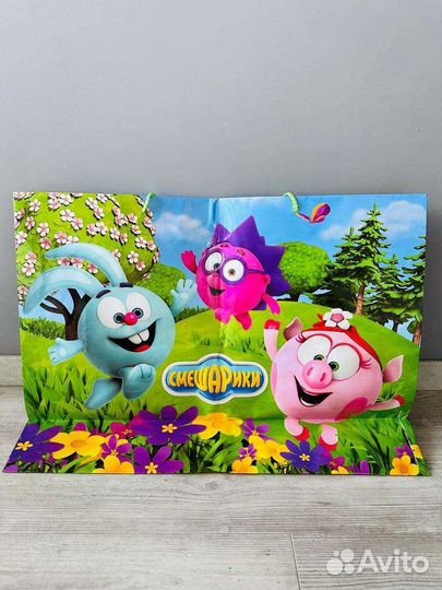 Большие детские подарочные бумажные пакеты