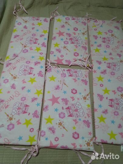 Бортики в кроватку для девочки