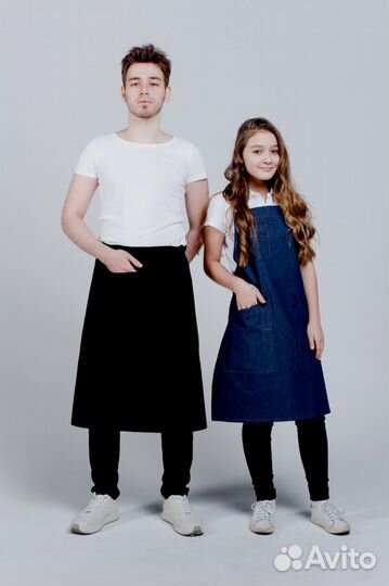 Фартук с вышивкой вашего логотипа