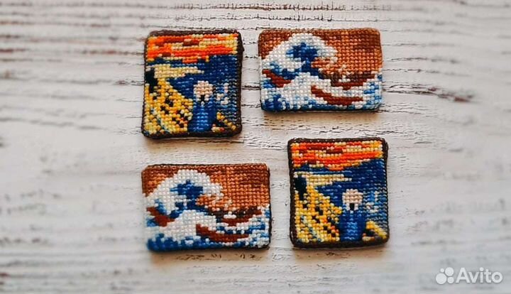 Брошки в технике 