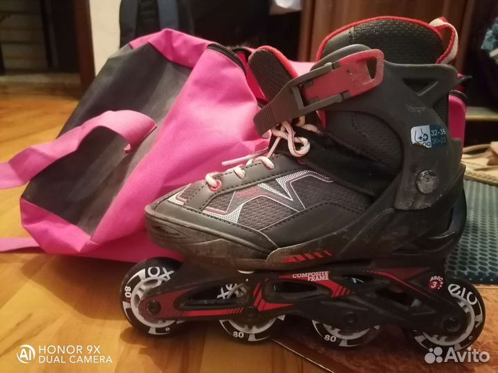 Детские ролики и защита 32 35