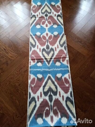Узбекский хлопковый икат ручного ткачества. FM001