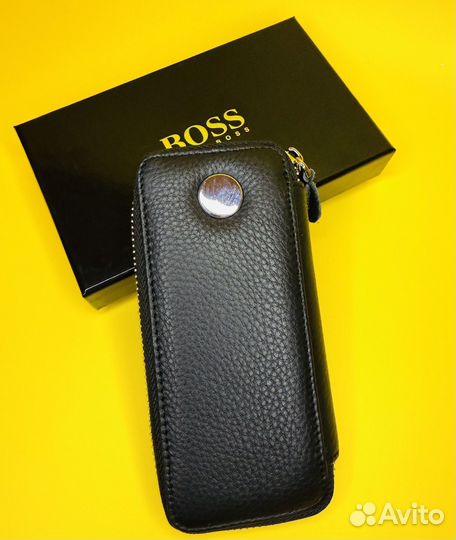 Ключница натуральная кожа hugo boss