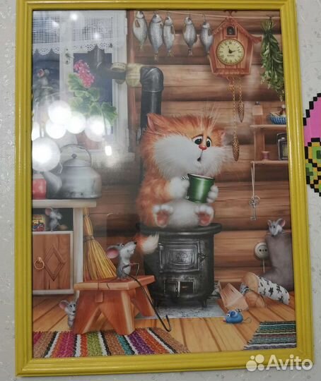 Постер в рамке Котики