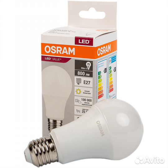 Светодиодная лампа osram LED Value classic 10W/830