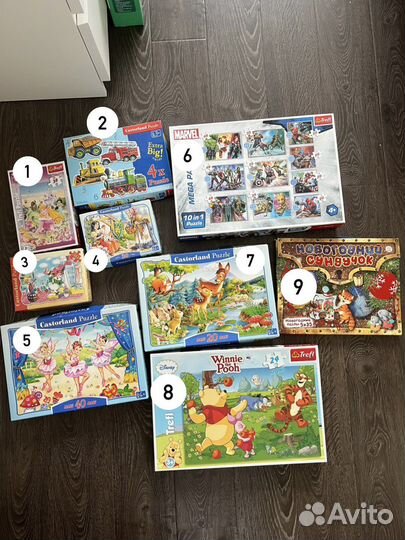Пазлы для детей Trefl, Castorland, Ravensburger