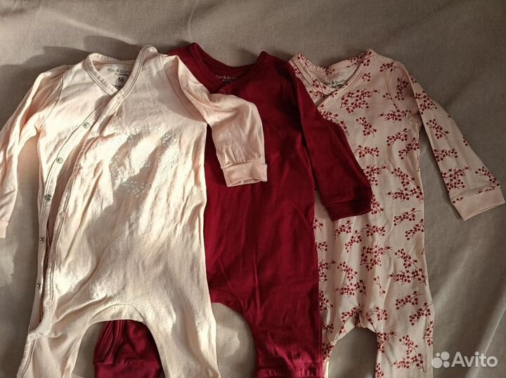 Хлопковый комбинезон 62р Н&M