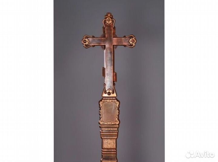 Крест надгробный литой с цветником