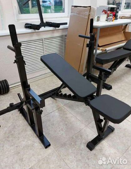 Стойка для штанги + скамья для жима