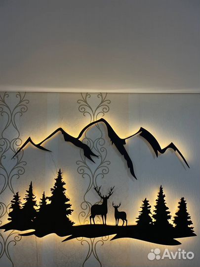 Декоративное панно с подсветкой