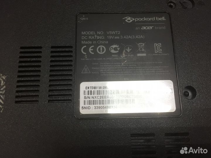 Ноутбук Packard Bell / разбор / бу