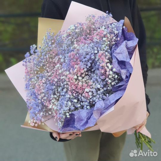 Цветная гипсофила Букет с доставкой