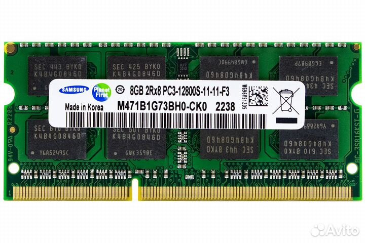 Новая память Samsung DDR3 8GB PC3-12800 1600 1.5в