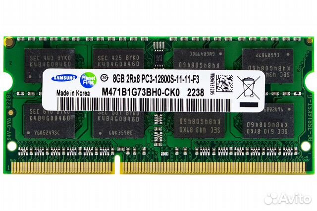 Новая память Samsung DDR3 8GB PC3-12800 1600 1.5в