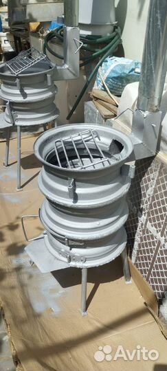 Печь для казана с трубой