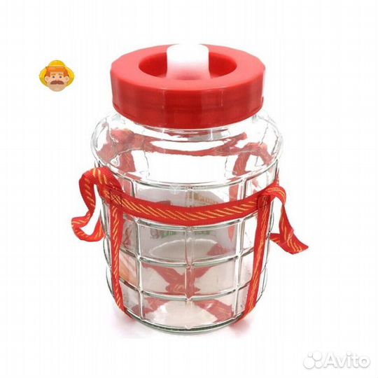 Банка для брожения с гидрозатвором, 5 л