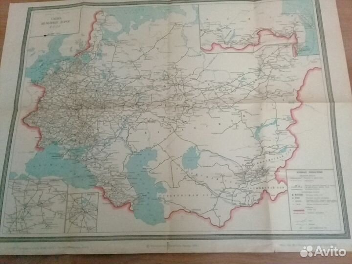 Карта железных дорог СССР