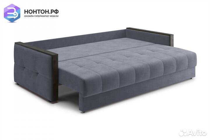 Диван еврокнижка Инсайд 3-х местный темно-серый