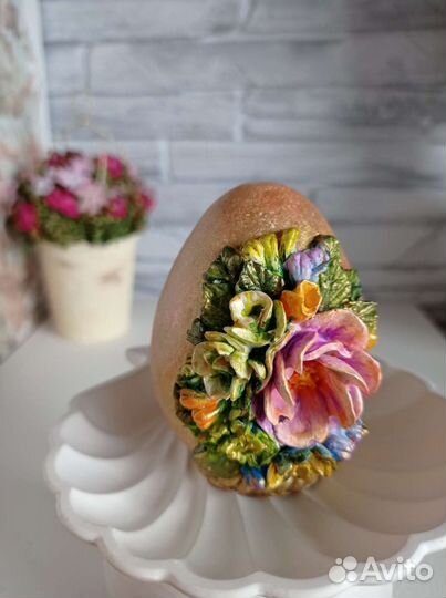 Пасхальный декор. Яйцо из гипса на праздник Пасха