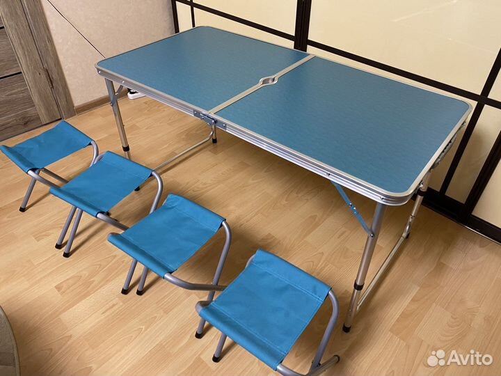 Стол туристический складной и 4 стула. Новый