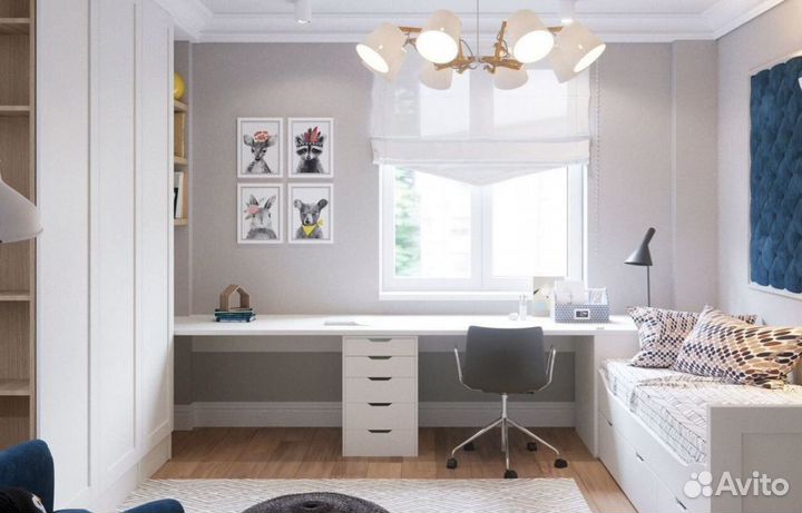 Рабочий стол. Рабочая зона у окна