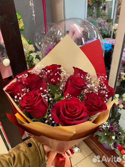 Цветы розы букет