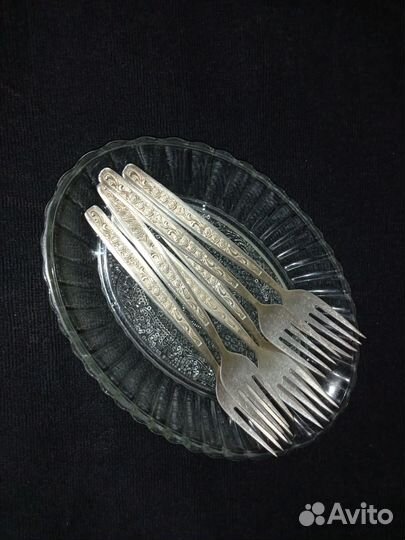 Мельхиоровые вилки 6 шт