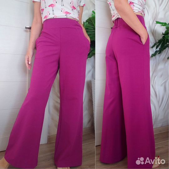 Брюки палаццо новые 42