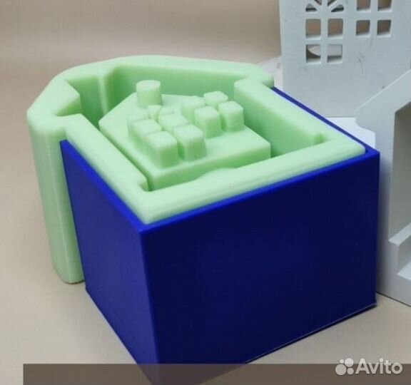 Силиконовая форма Подсвечник Дом