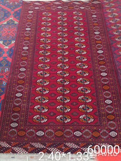 Туркменский шерстяной ковер ручной работы