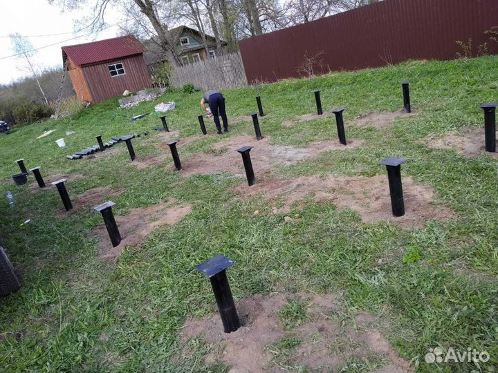 Монтаж винтовых свай под ключ