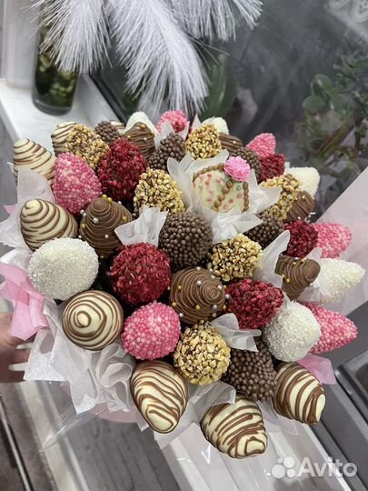 Букет из клубники в шоколаде