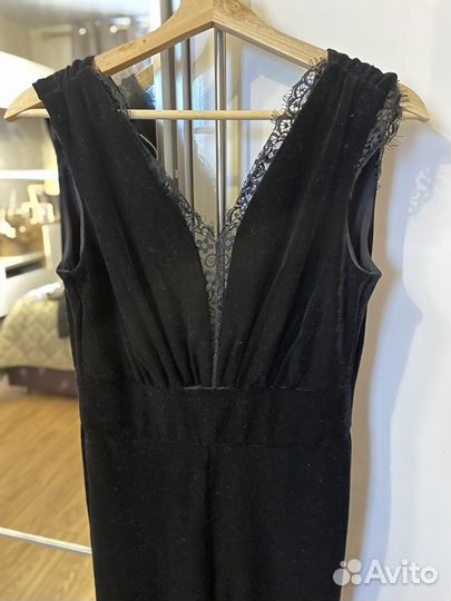 Бархатный комбинезон 42